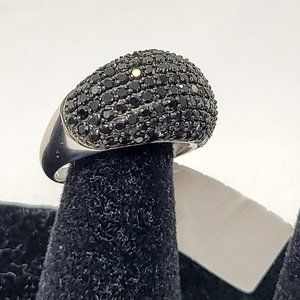 Jtv/Hsn 925 silver black spinel ct ring